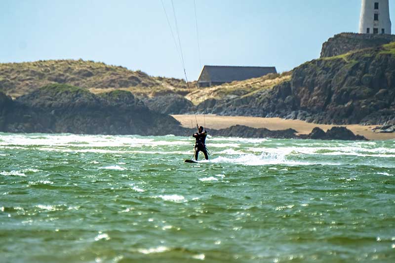 Kite surfer in Wales